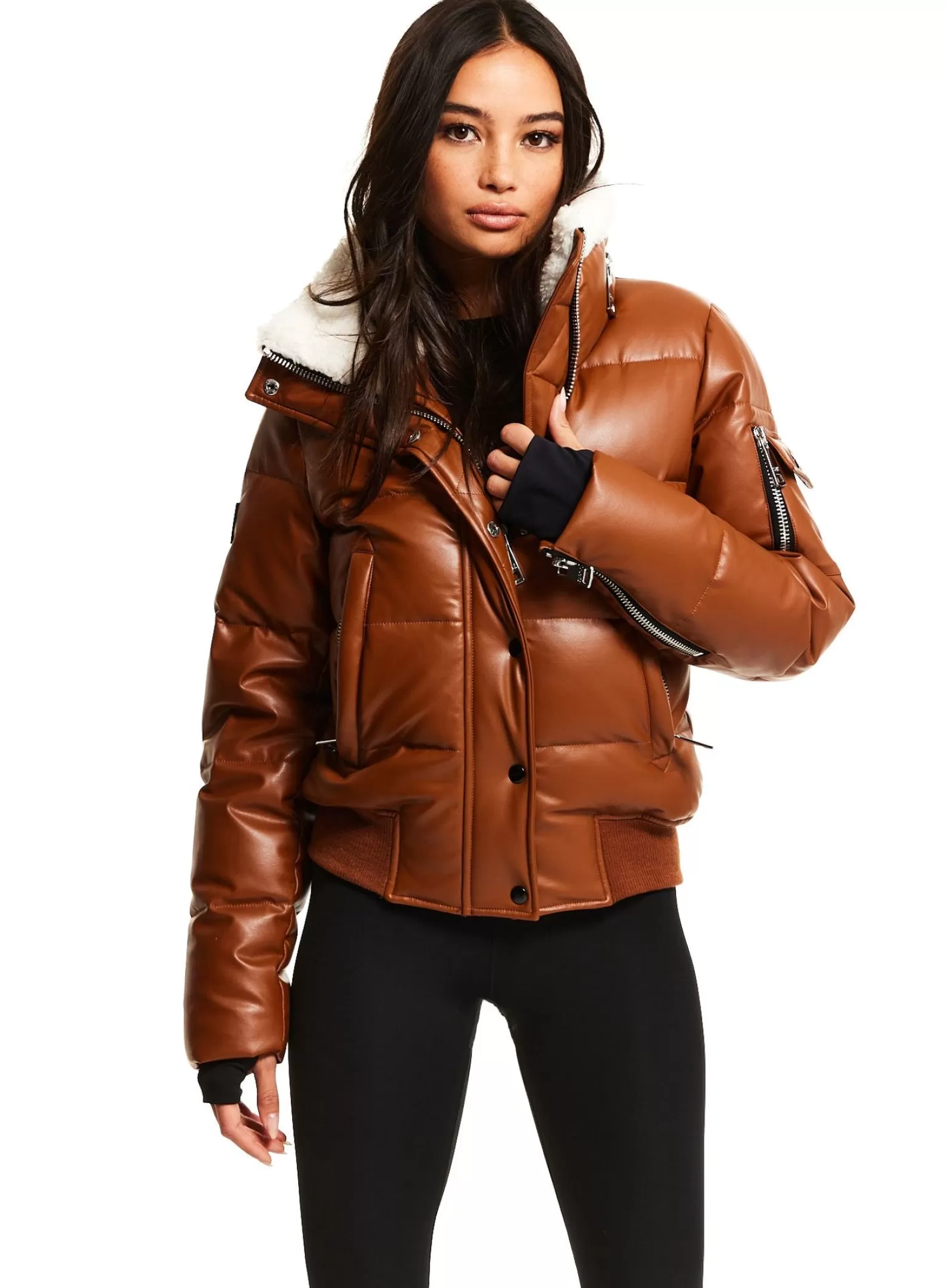 SAM Vegan Leather Allegra | Women Vegan Leather & Faux Fur